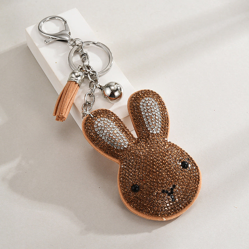 Wholesale Rabbit Diamond Metal Keychains